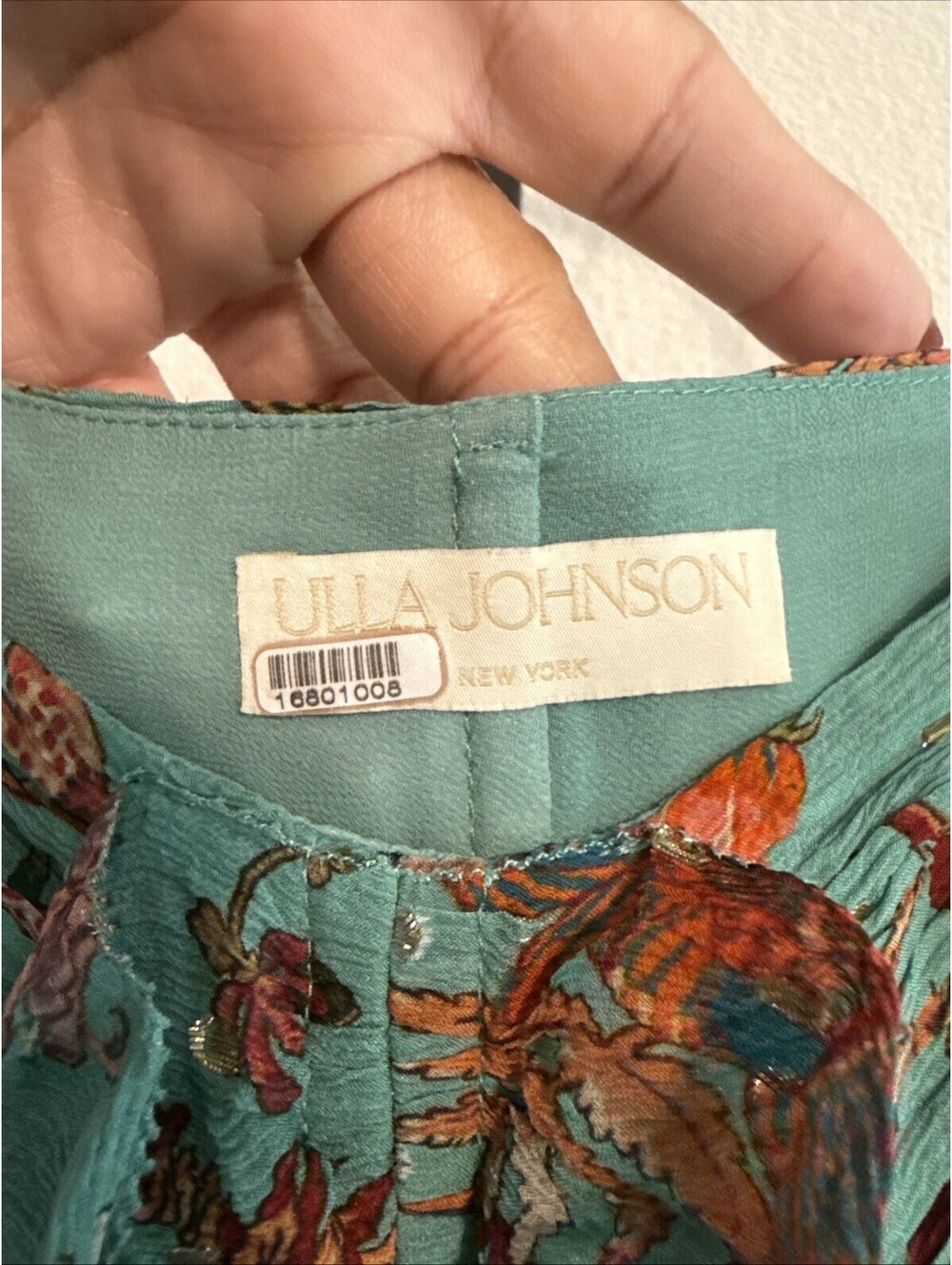 $1200 ULLA JOHNSON Colette Tiered Spaghetti Strap Maxi Dress Gown - SZ 2 (FLAW) - Picture 6 of 15